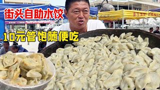 Hengshui street selfservice dumplings  10 yuan tube full casually eat meat and vegetable a price