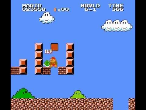 スーパーマリオブラザーズ2 1up 6-1その3 - YouTube