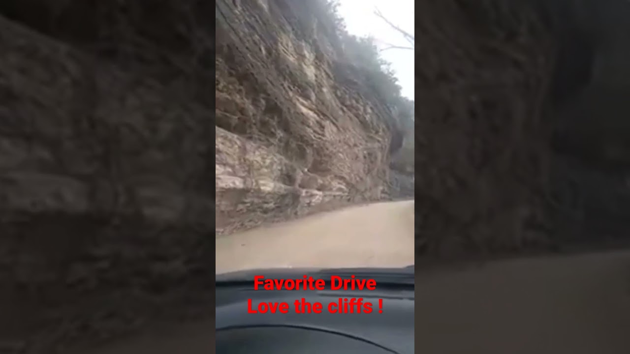 Missouri Ozarks Drive with  cliffs