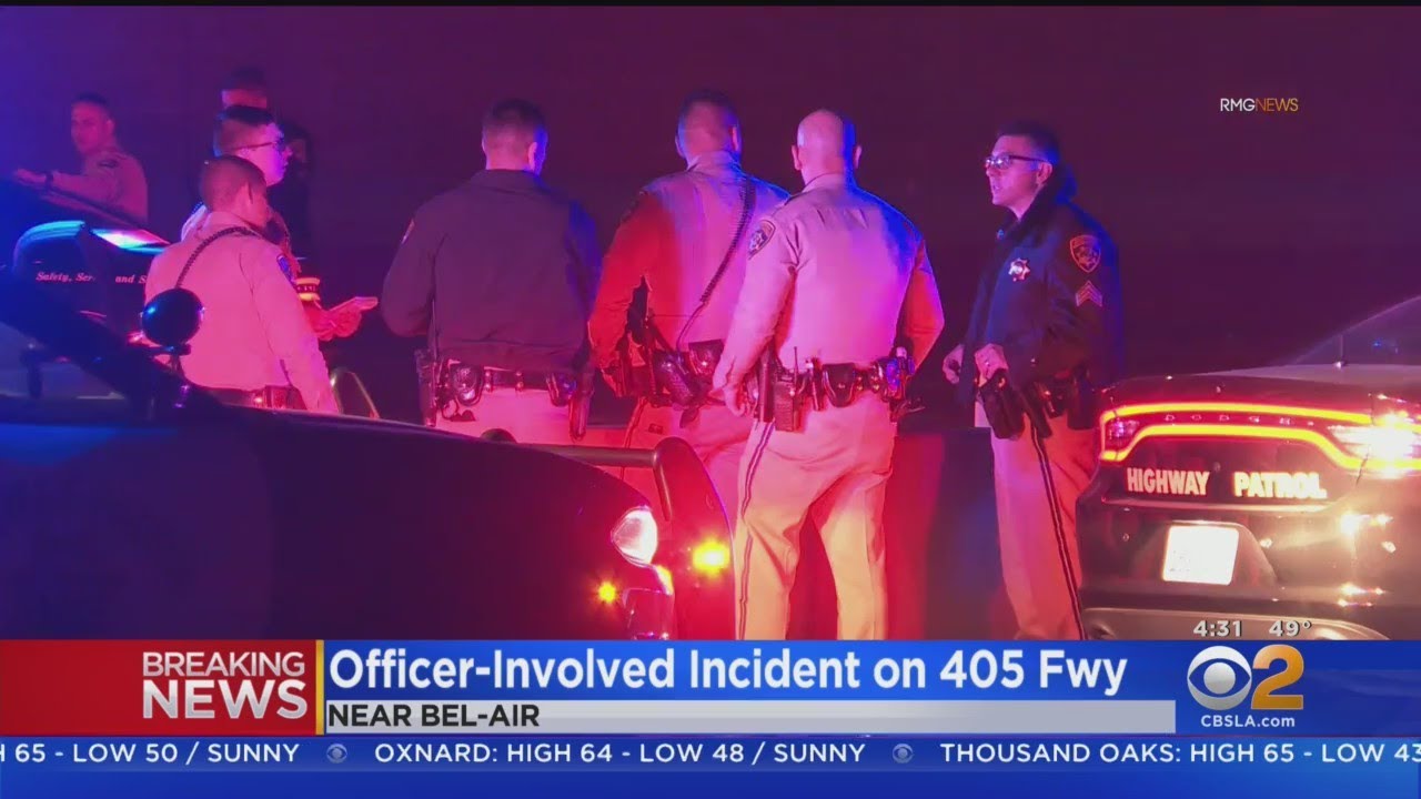 Shooting involving CHP officer shuts down 405 freeway in Brentwood ...