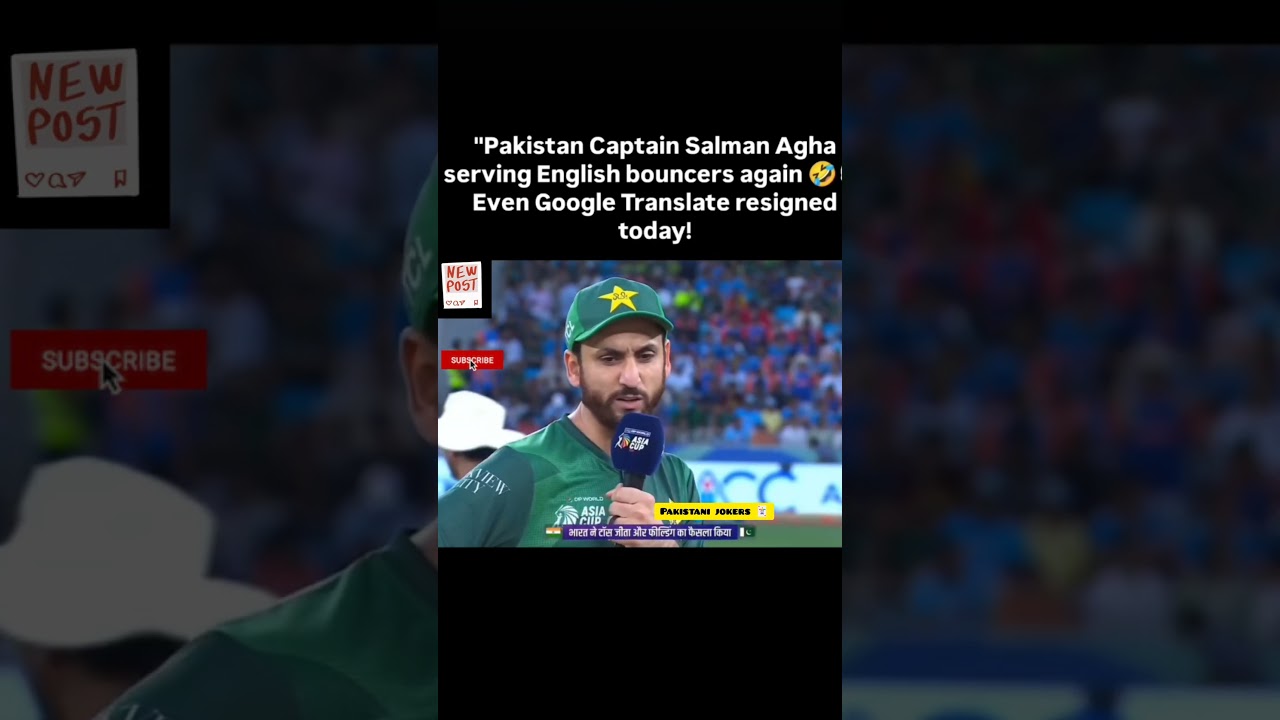 😂😂AsiaCup🏆Toss No Handshake Salman Agha English 