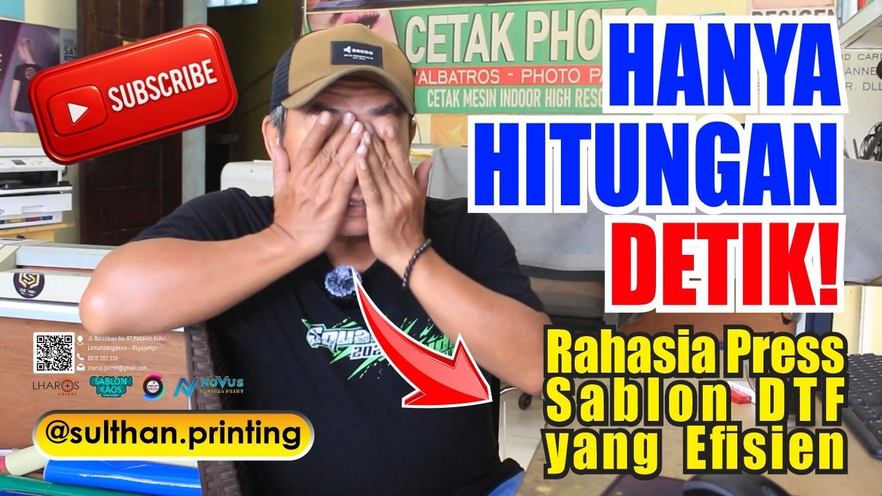 Keseharian pekerjaan di percetakan ‪@sulthan  channel Rahasia Press Sablon DTF