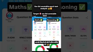 SSC GD constable mock test analysis 👍▶️#shorts #ssc #sscgd #rwa