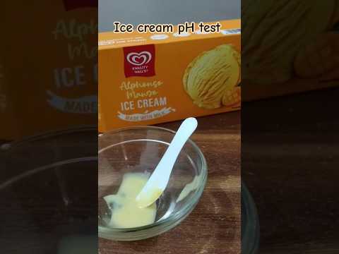 Ice cream pH test Kwality walls alphanso mango icecream pH test #icecream #kwalitywalls #phtest#care