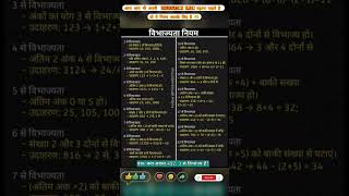 अगर आप भी अपनी calculation speed बढ़ाना चाहते हैं तो ये विभाज्यता के नियम ज़रूर सीखें 🔢📚#brainteaser