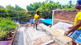 Roof slab concrete working process | ROOF CONSTRUCTION | Sree Hari Constructions