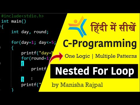 Nested For Loop In C Programming - Patterns With Easy Example | Hindi Tutorial