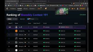 Biweekly Contest 191 (live solving Q 1, 2, & 3) | Got 5k rank