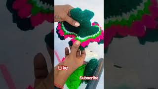 ​Handmade Crochet Dress for Bal Gopal | Beautiful Pink &amp; Green Design #crochetting