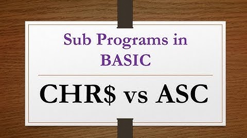 How to use CHR$ function| CHR function in GW BASIC | 10th class chapter 5 gw basic lectures