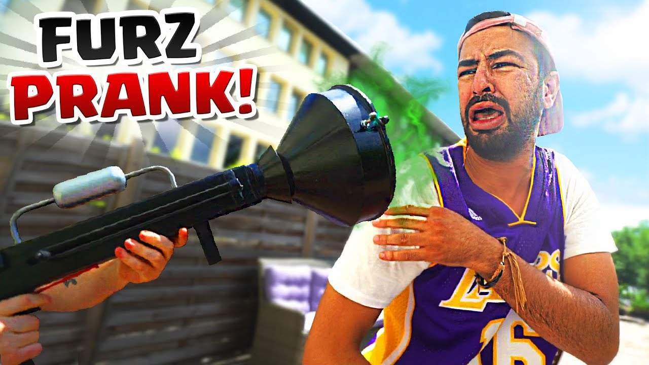 FURZ KANONE ins GESICHT PRANK! - YouTube