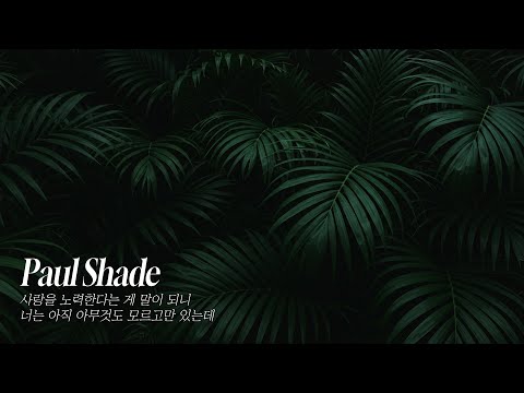 [Paul Shade] 🎧 말하지 않아도 마음이 아프다면 | 사랑을 노력한다는 게 (You’ll Never Know)