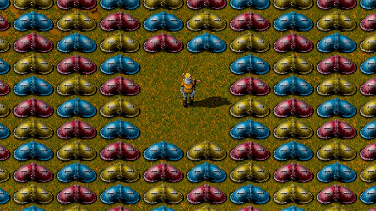 Insane long pipes in Factorio!