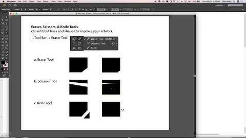 Learn Illustrator in a Minute – Eraser, Scissors, & Knife Tools