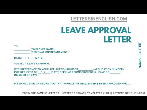 Leave Approval Letter – Sample Permission Granted Letter for Leave from Employer