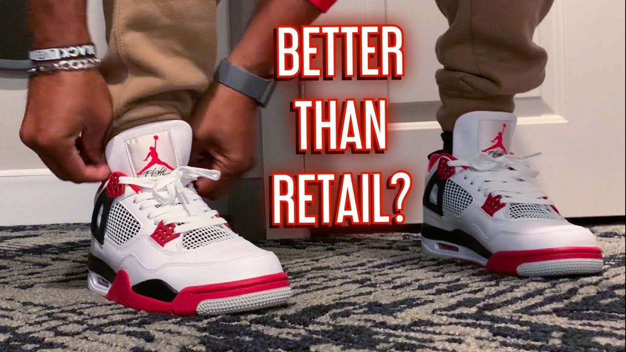 jordan 4 fire red fake