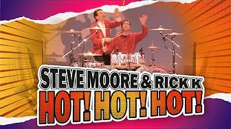 Mad Drummer Steve Moore and Rick K are HOT HOT HOT!!! (Extremely Fun Drum Trick)