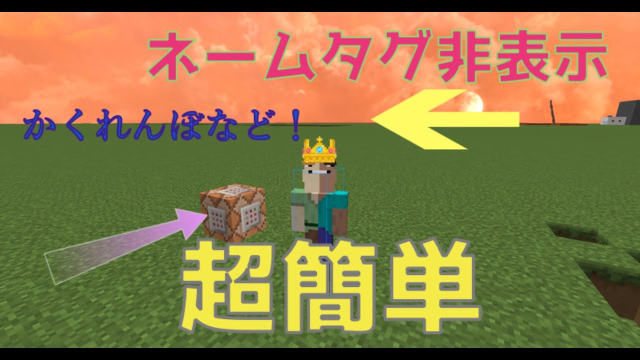 マイクラ ネームタグ非表示コマンド設定 超簡単 Youtube