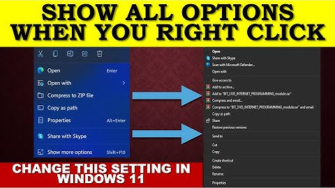 How to "Show more options" by Default in Windows 11