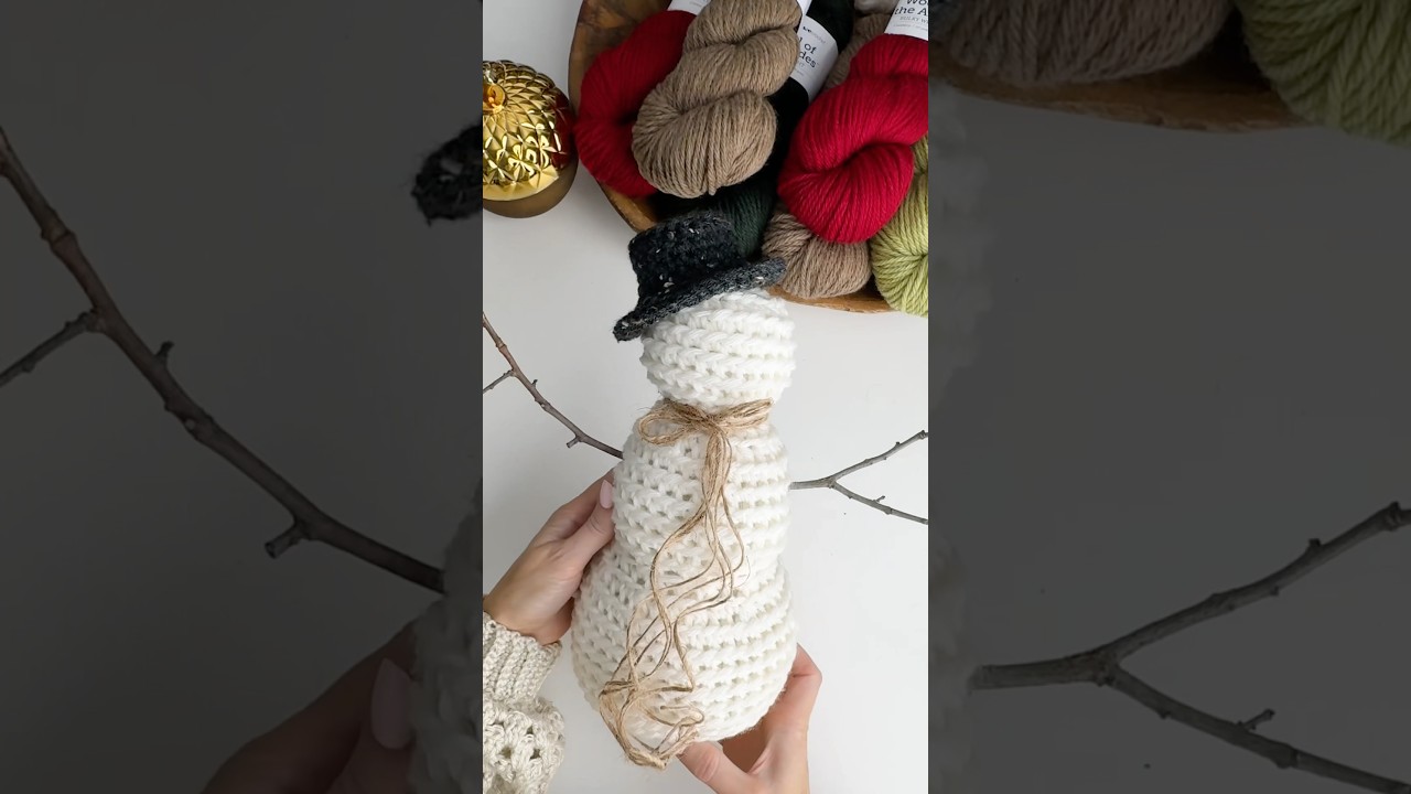 Modern Crochet Snowman pattern ⛄Snowman Home Decor Amigurumi ❄️#crochet #crochetsnowman #snowman