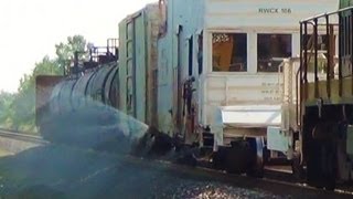 CSX Weed Sprayer Train Spraying Weeds Along Tracks