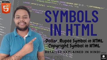 HTML Symbol | What is Entities Symbol  | Symbols HTML | Different Symbol in HTML Hindi