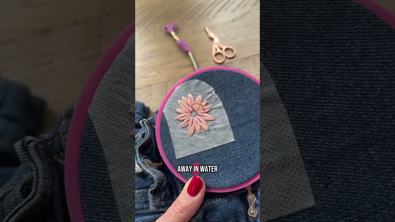 Embroider a jean jacket 
