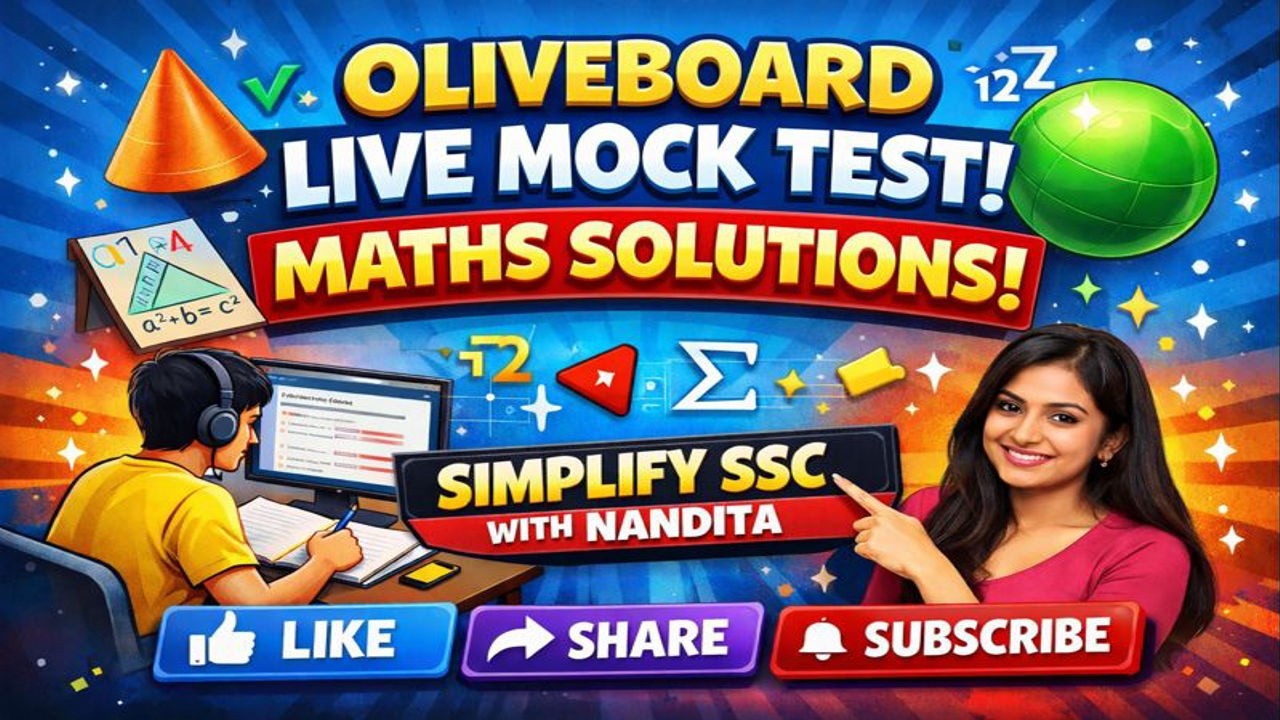 OLIVEBOARD LIVE MOCK MATHS SOLUTIONS 30 January | SSC CGL CHSL 2026 