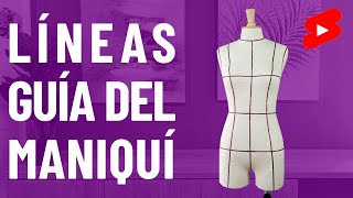 Cómo poner las líneas guía del maniquí de costura ✨ #sewing #draping #moulage