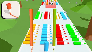 Crayon Rush 3D ​- All Levels Gameplay Android,ios (Levels 1-6)