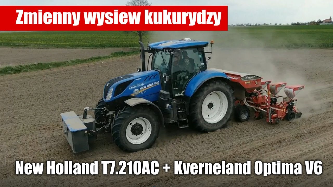 maxresdefault Zmienny wysiew kukurydzy   New Holland T7.210 AC + Kverneland Optima V6   VIDEO