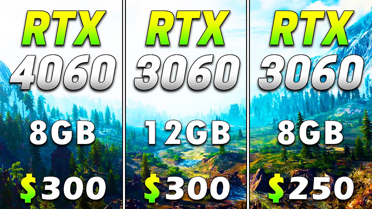 RTX 4060 8GB vs RTX 3060 12GB vs RTX 3060 8GB