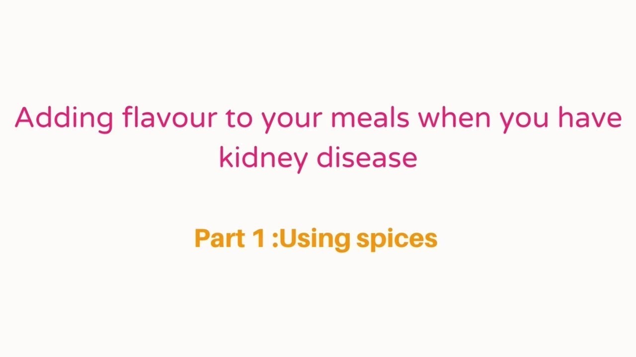 Youtube Video Using spices to add flavour to your meals