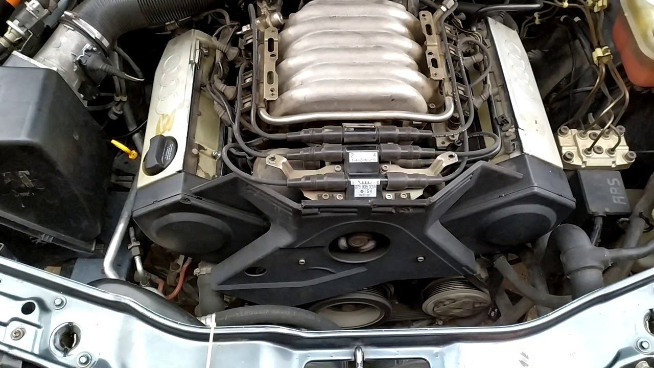 правильная робота audi 100 c4 a6 2.8 AAH work engine - YouTube