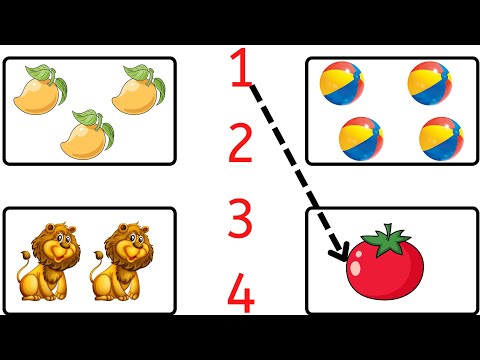 123 matching worksheets | worksheet | lkg ukg math worksheet  | toppo kids
