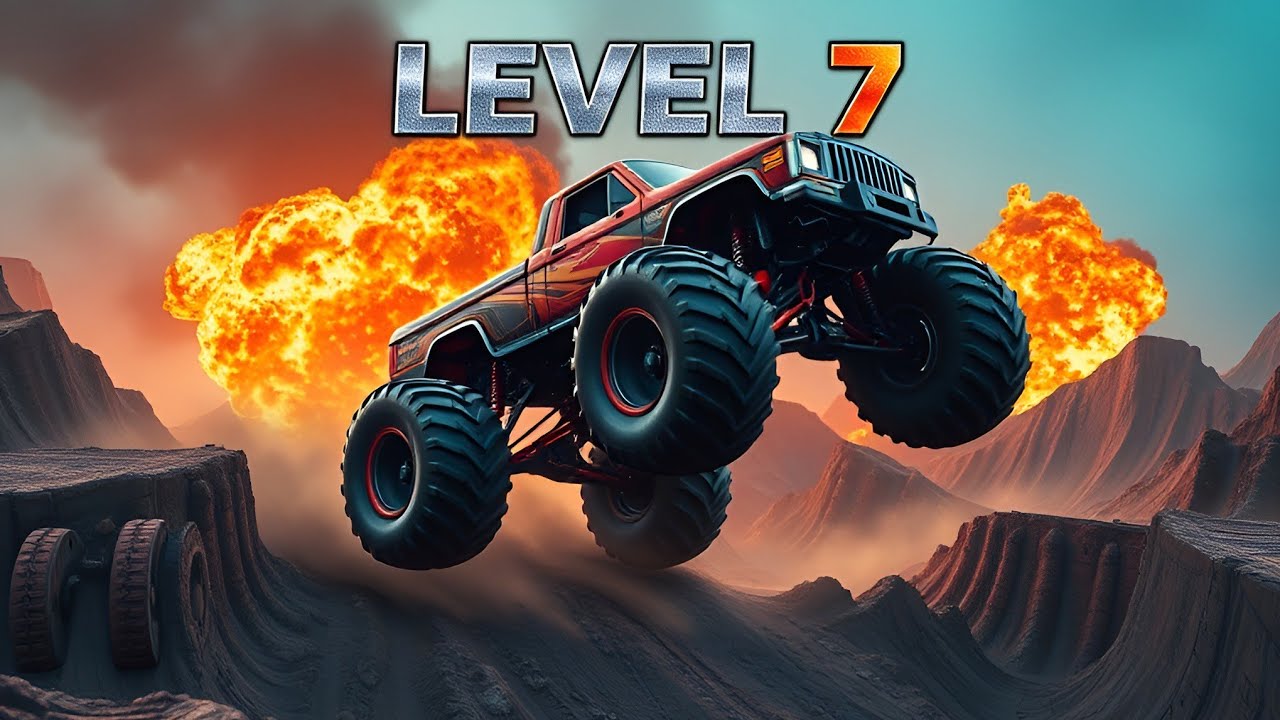 Monster Truck Level 7 – Extreme Jumps & Impossible Tracks 🚚🔥 | Epic Stunt Challenge