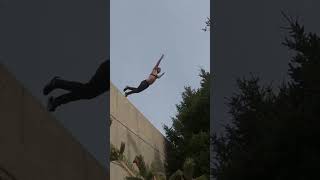 People Are Jumping From Insane Heights And Flipping Into Pine Trees