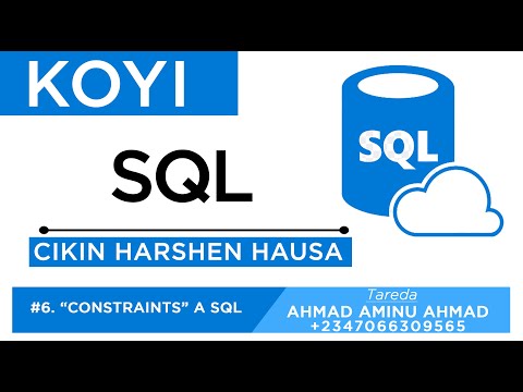 KOYI SQL 6 CONSTRAINTS