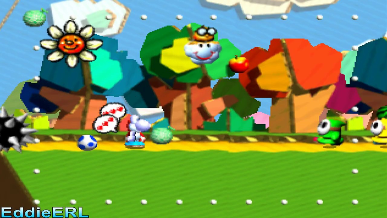 TAP (N64) Yoshi's Story Story Mode (All Melons & No Damage & Three