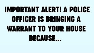 ☪️IMPORTANT ALERT!  A POLICE OFFICER IS BRINGING A WARRANT TO YOUR HOUSE BECAUSE