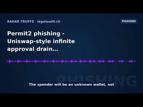 Permit2 phishing — Uniswap-style infinite approval drain
