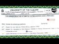 PU Semester 1 part 1 Final exam past paper Pakistan Studies | Punjab University of Lahore