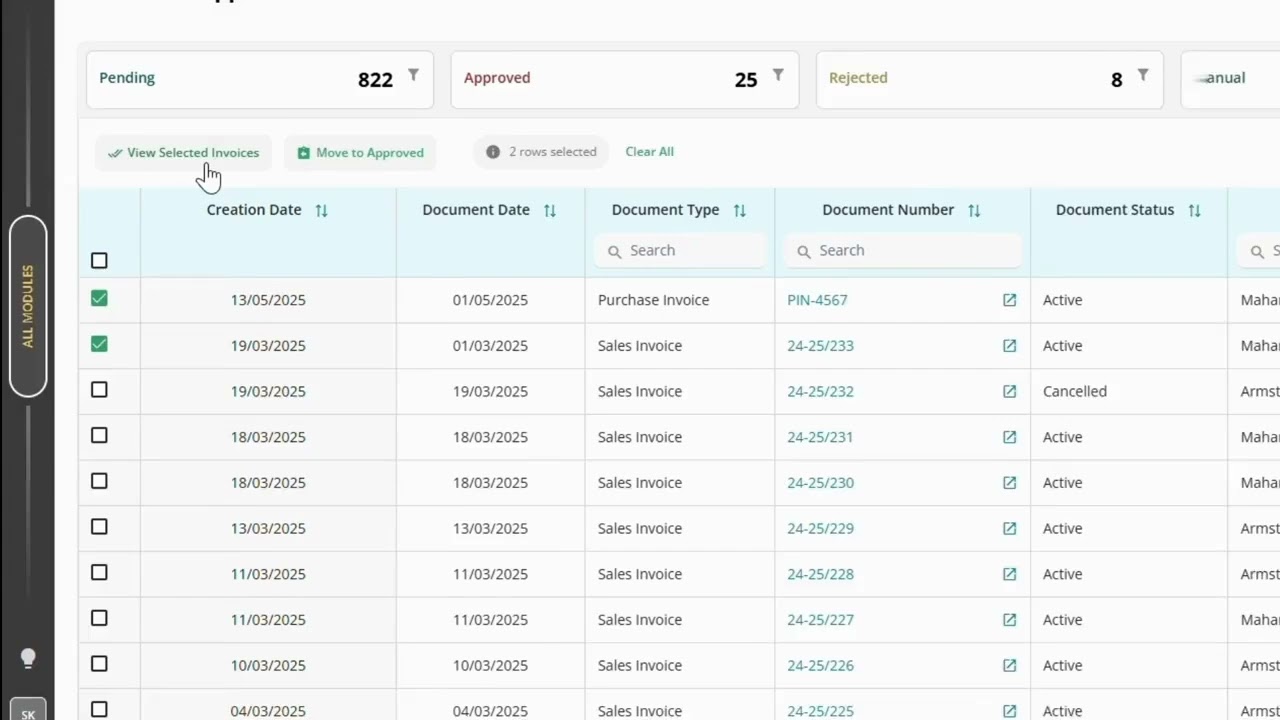 (3) Document Approval