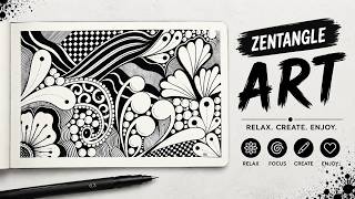 Inspiring Zentangle Art Designs | Relaxing Zentangle Drawing Ideas
