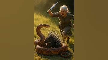 A giant python attacks—Grandma refuses to back down!#shorts #animals #nature