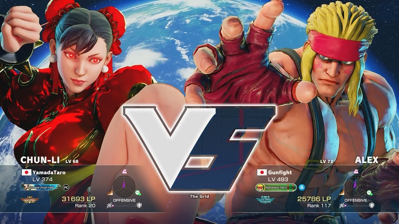 Street Fighter V - YamadaTaro (Chun Li) vs Gunfight (Alex) 1080p 60fps