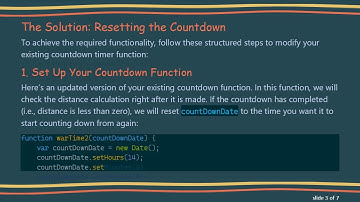 Solve Your Countdown Dilemma: Resetting Your Timer Back to 23:59:59 in Javascript
