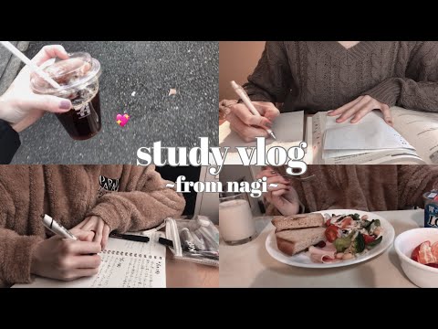 【study vlog】5時に起きる大学生の勉強してたくさん食べる休日！💖｜早起き