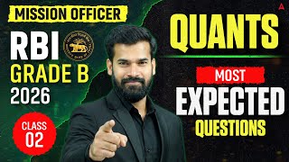 RBI Grade B 2026 | Quants Most Expected Questions | Class #2 | Mission Officer
