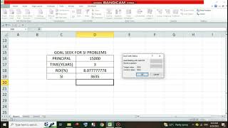 How to use Goal Seek to find solution to Simple Interest Problems using Excel?